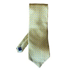 MEN'S JONES NEW YORK YELLOW/WHITE STRIPED TIE - NECK TIES - DESIGNER TIES
